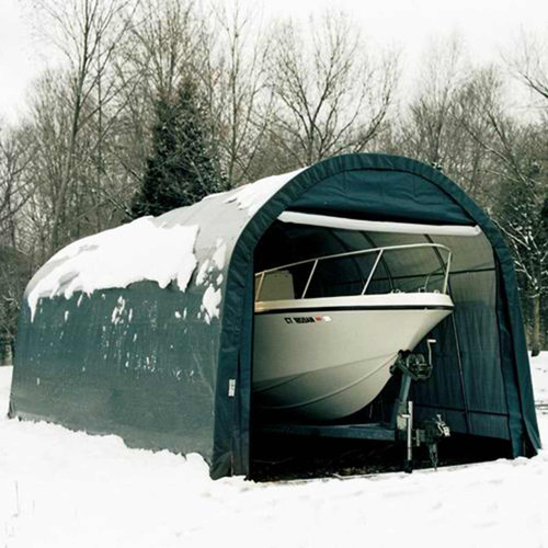 ShelterIt 12 ft. × 20 ft. × 8 ft. Tan Car Garage Shelter