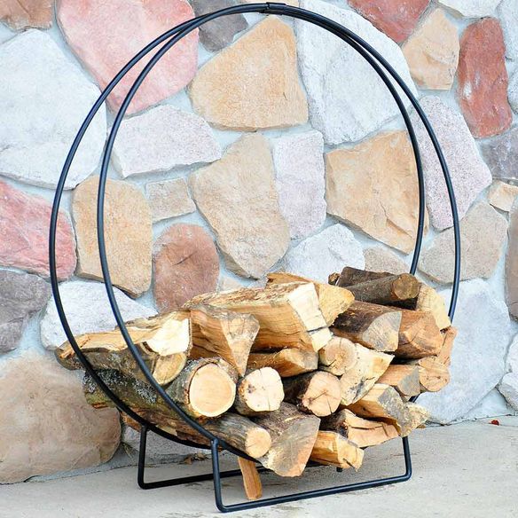 Keep Firewood Neat and Tidy with a Hoop Rack from WoodEze