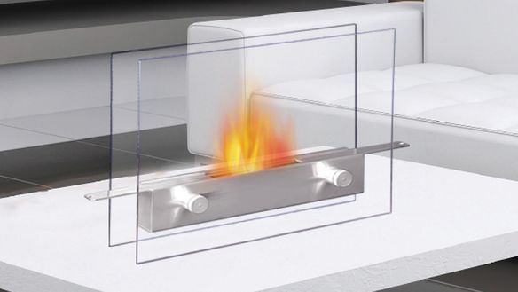 Metropolitan Ethanol Fireplace Creates the Illusion of a Real Fire!